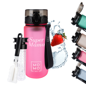 Butelka na wodę Super Mama 600 ml różowa | BPA free | Tritan